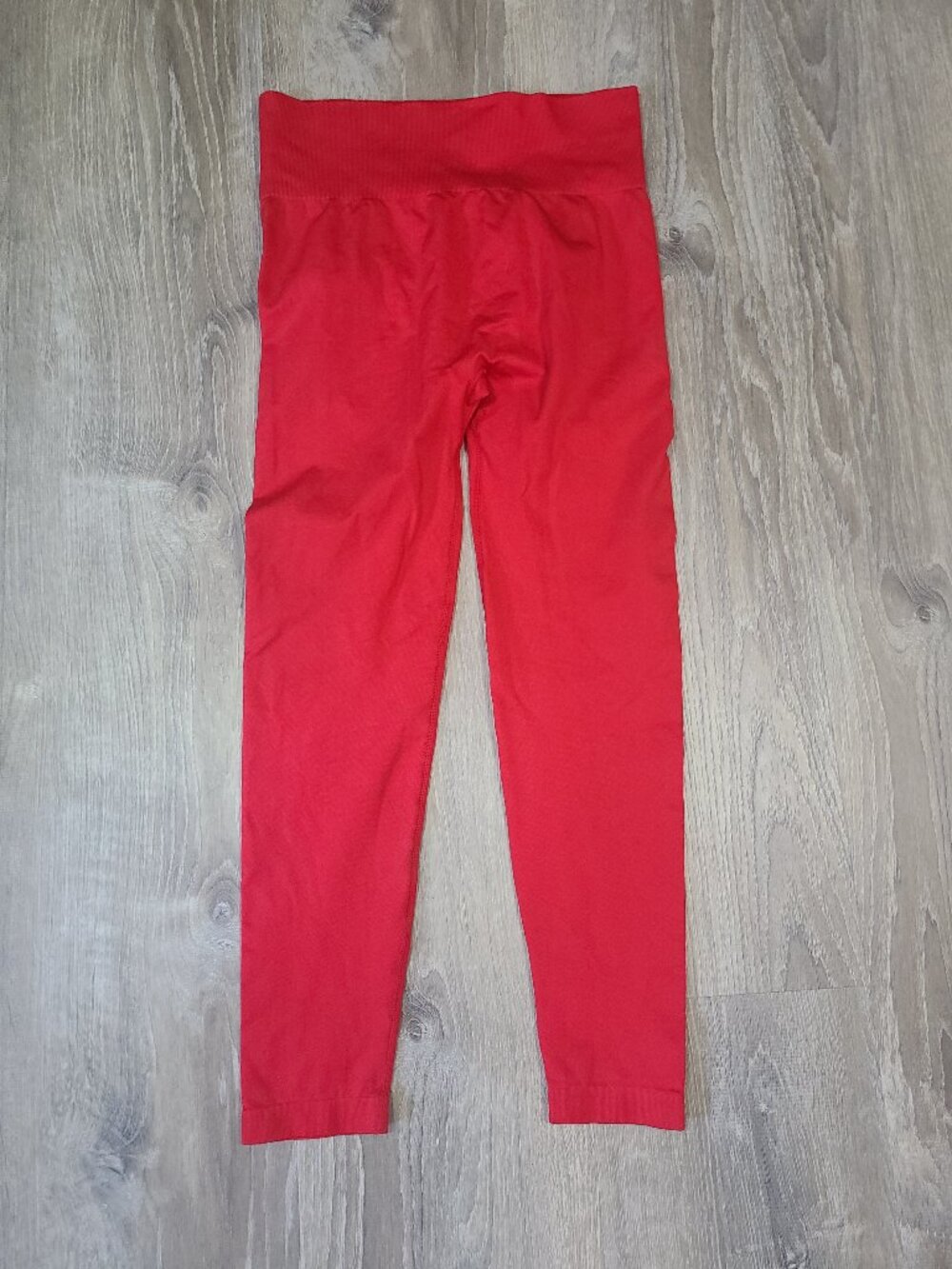 OQQ High Waisted Seamless Scrunch Butt Lift Leggings Red - Best for Size S/M
